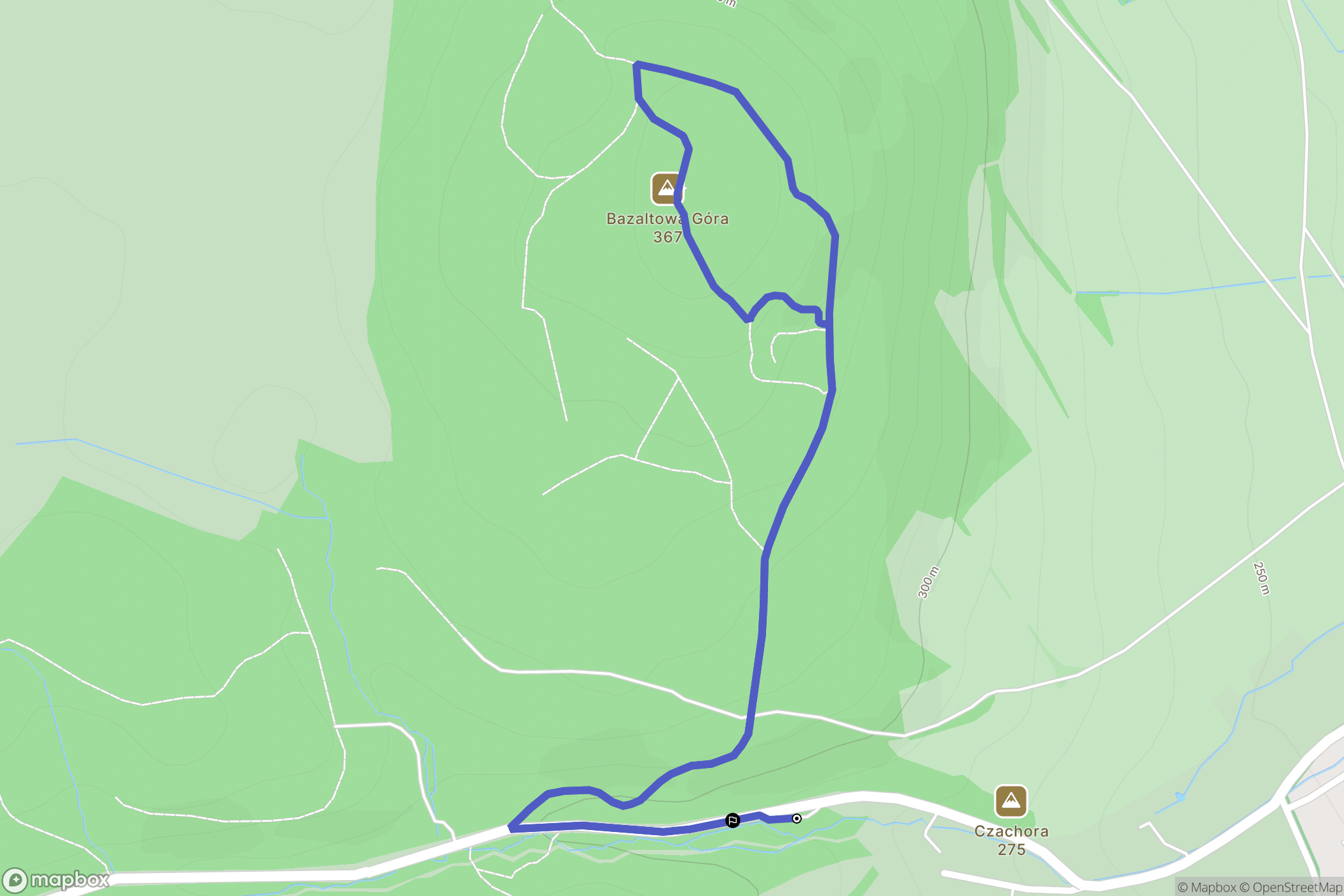 Paszowice: mapa trasy - Poland