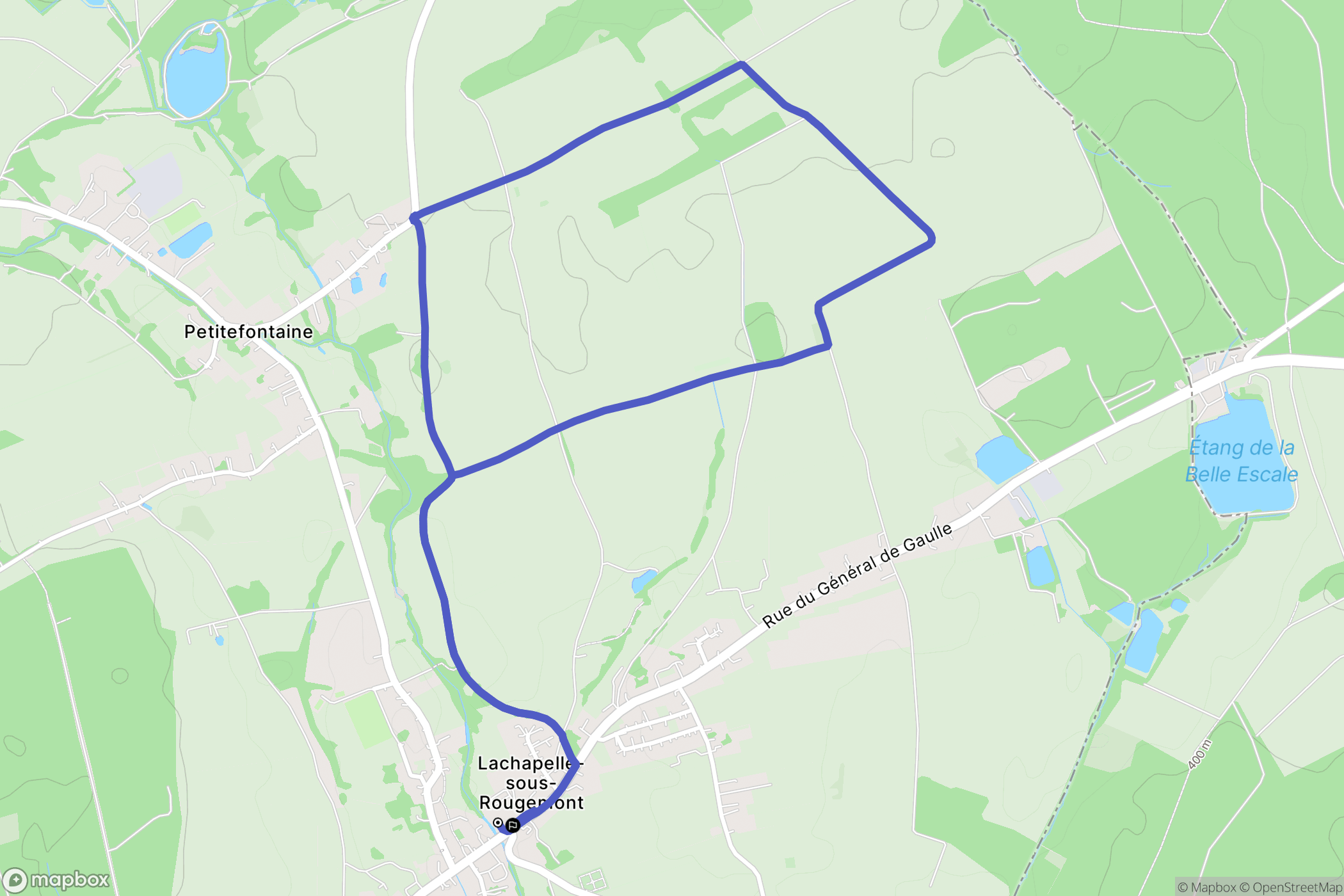 Lachapelle-Sous-Rougemont : carte du parcours de randonnée - France