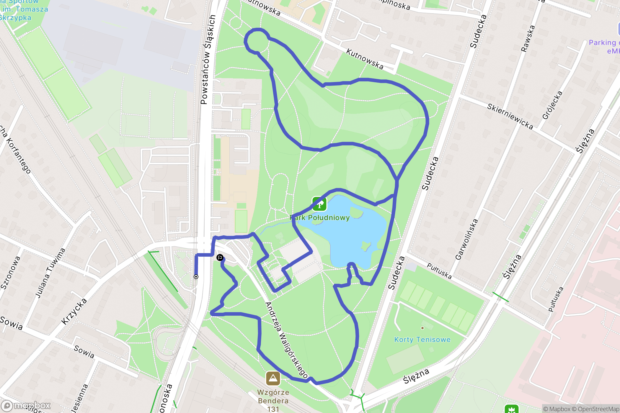 Wrocław: mapa trasy - Poland