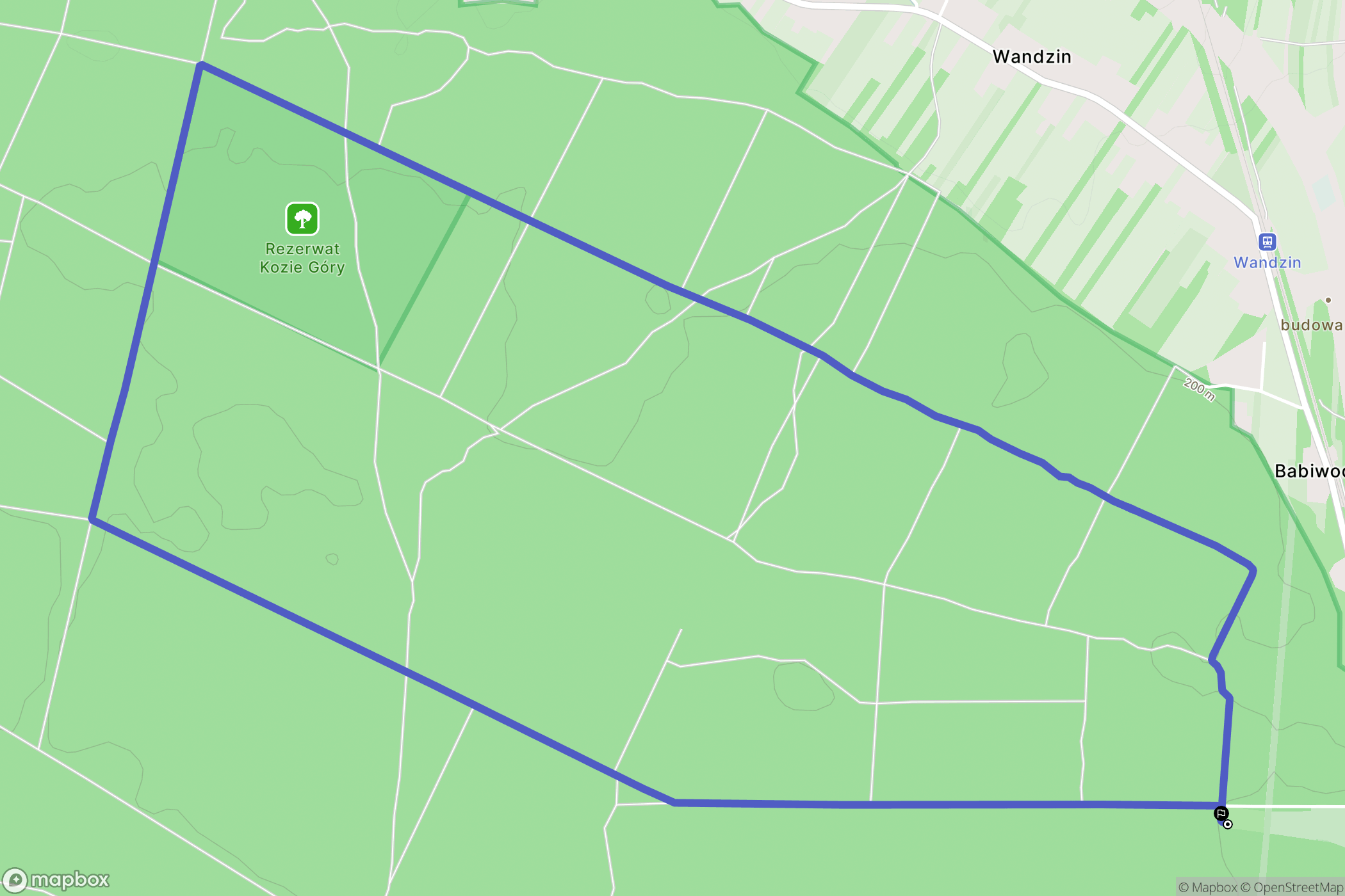 Wandzin: mapa trasy - Poland