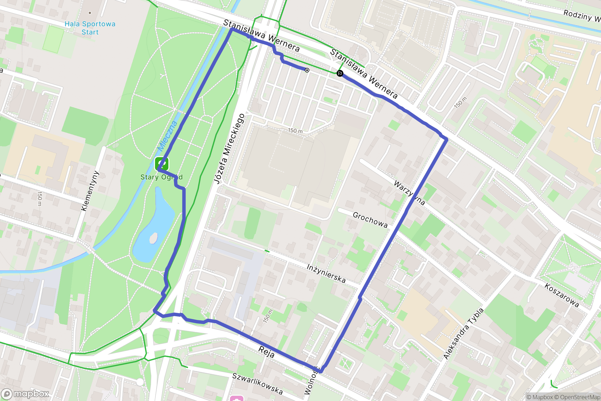 Radom: mapa trasy - Poland
