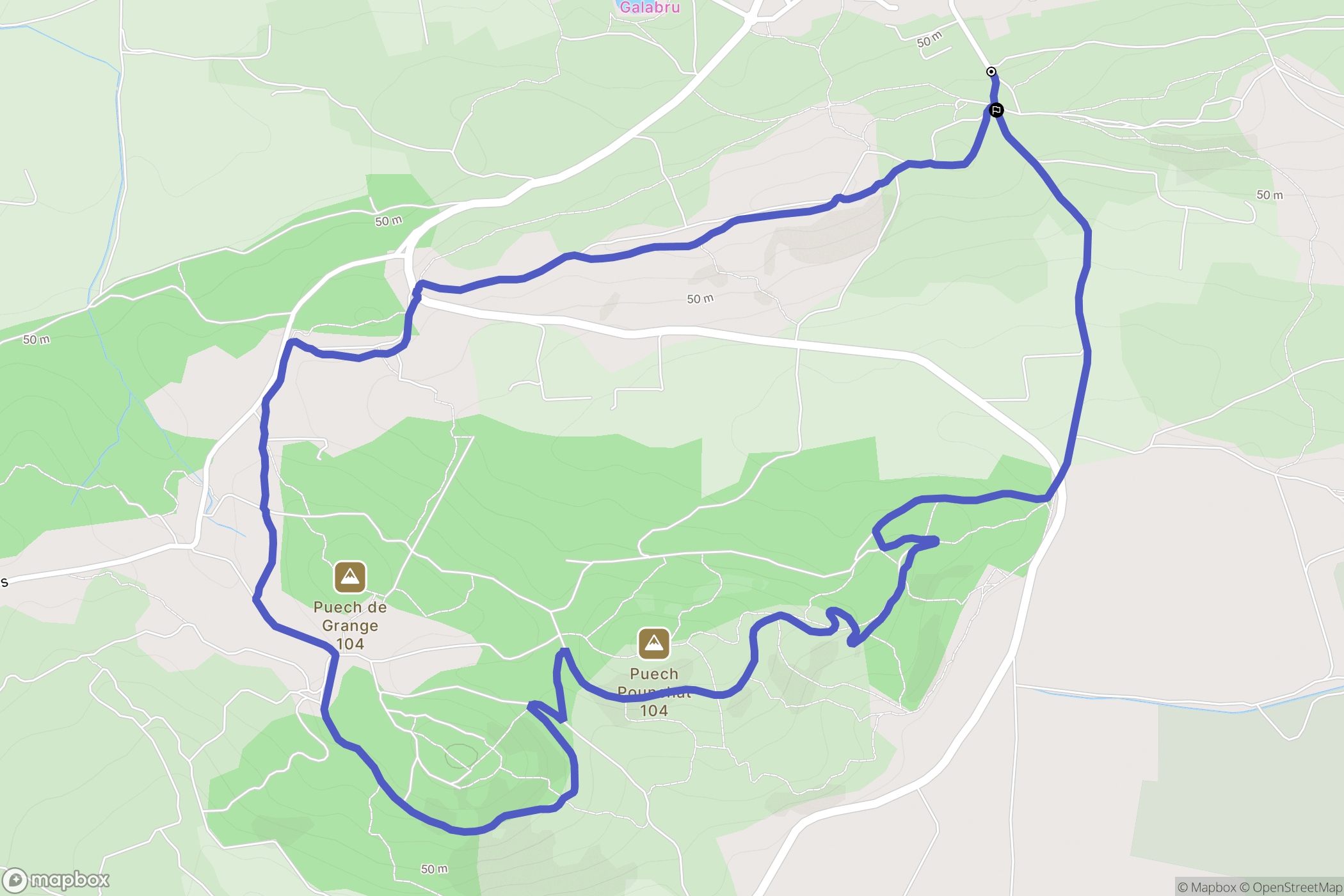 Nissan-lez-Enserune : carte du parcours de randonnée - France