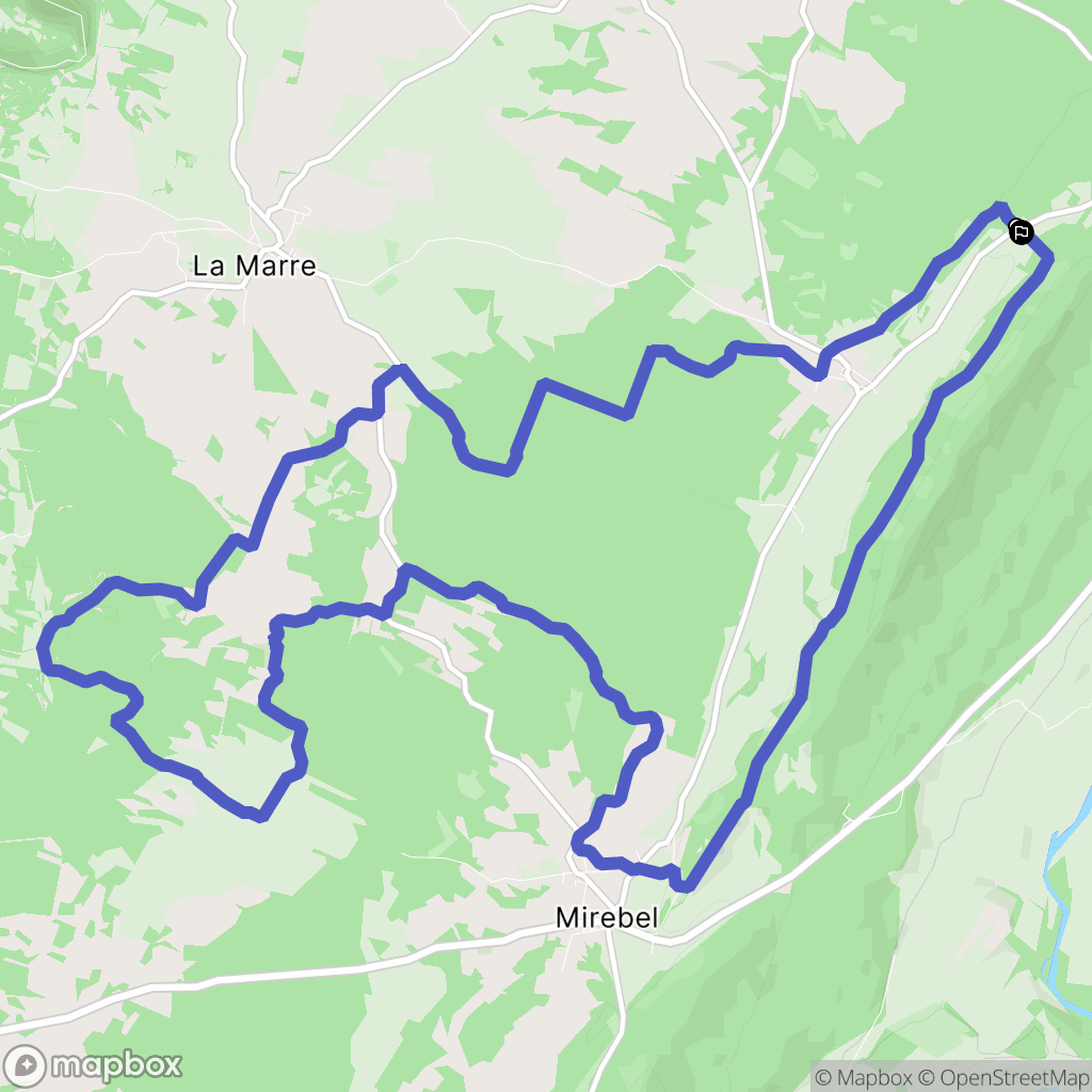 Bonnefontaine : carte du parcours de randonnée - France