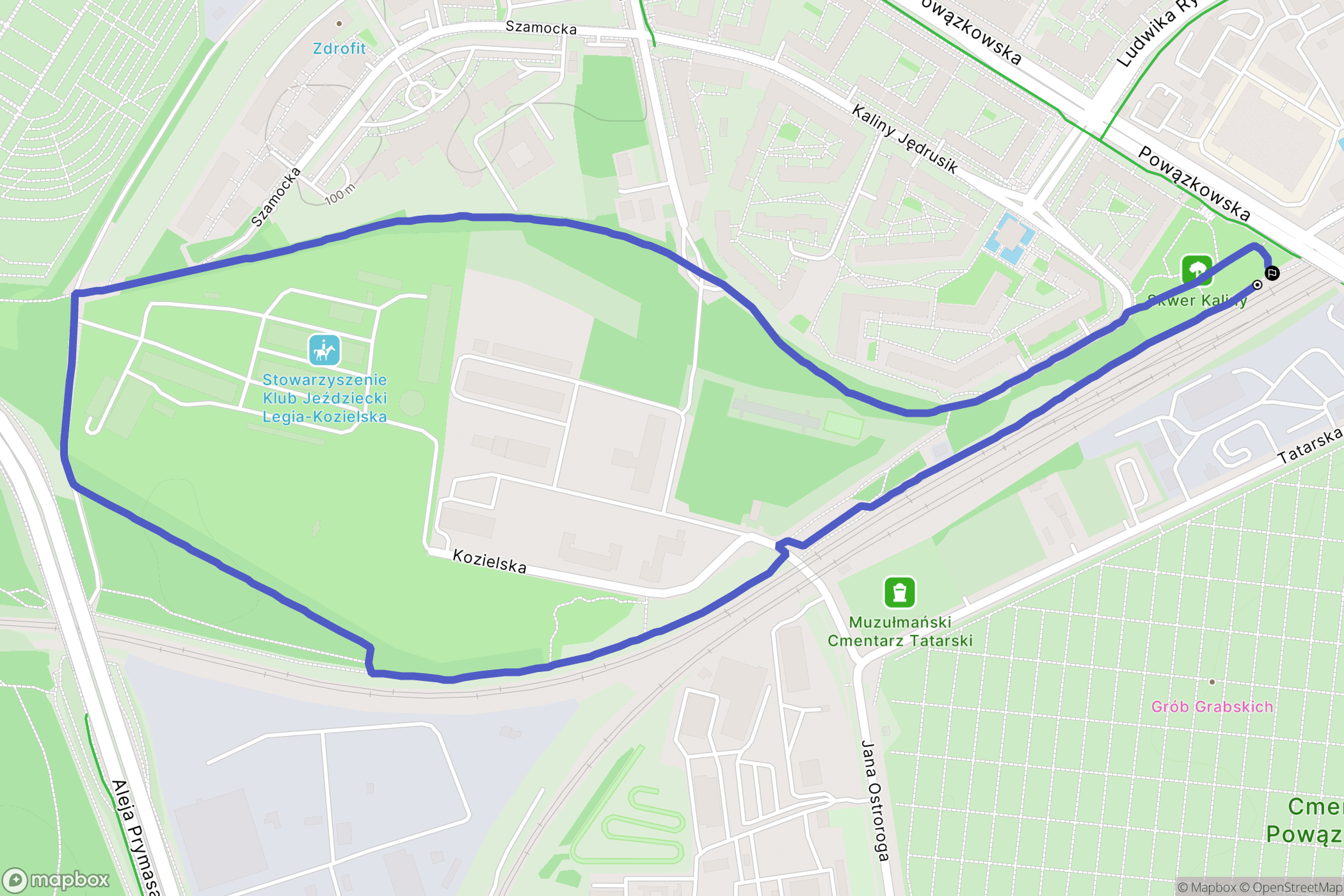 Warszawa: mapa trasy - Poland
