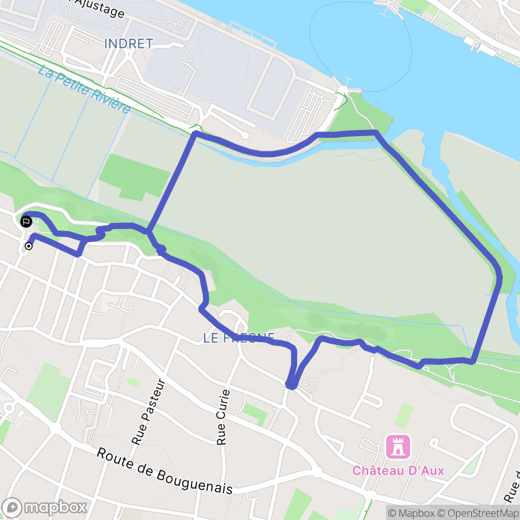 La Montagne : carte du parcours de randonnée - France