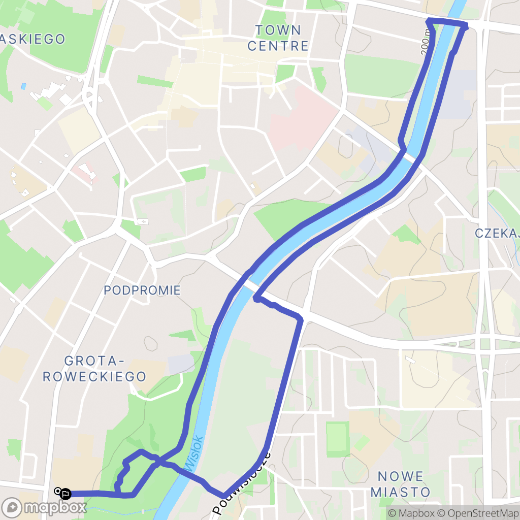 Rzeszów: mapa trasy - Poland