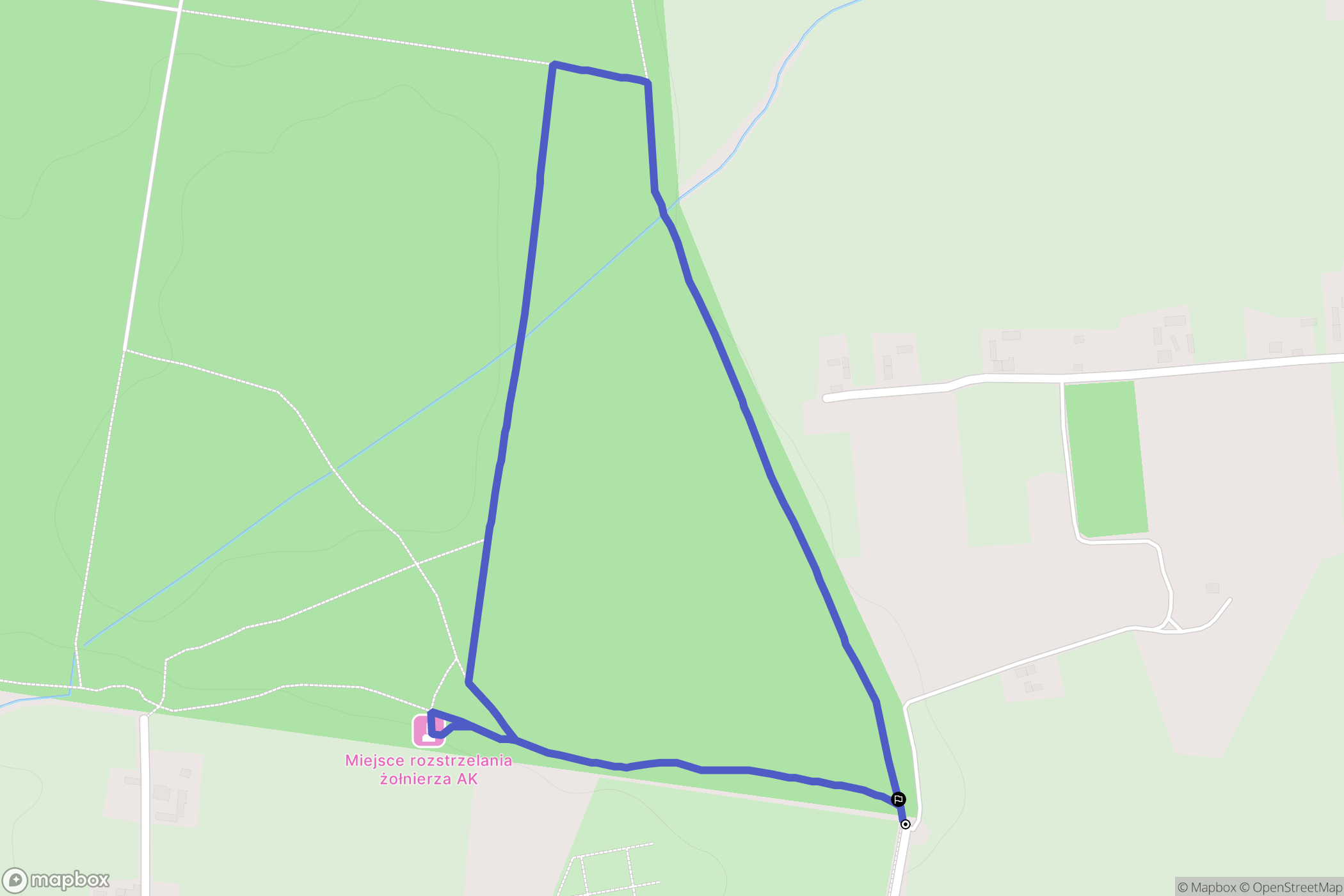 Kuczków: mapa trasy - Poland