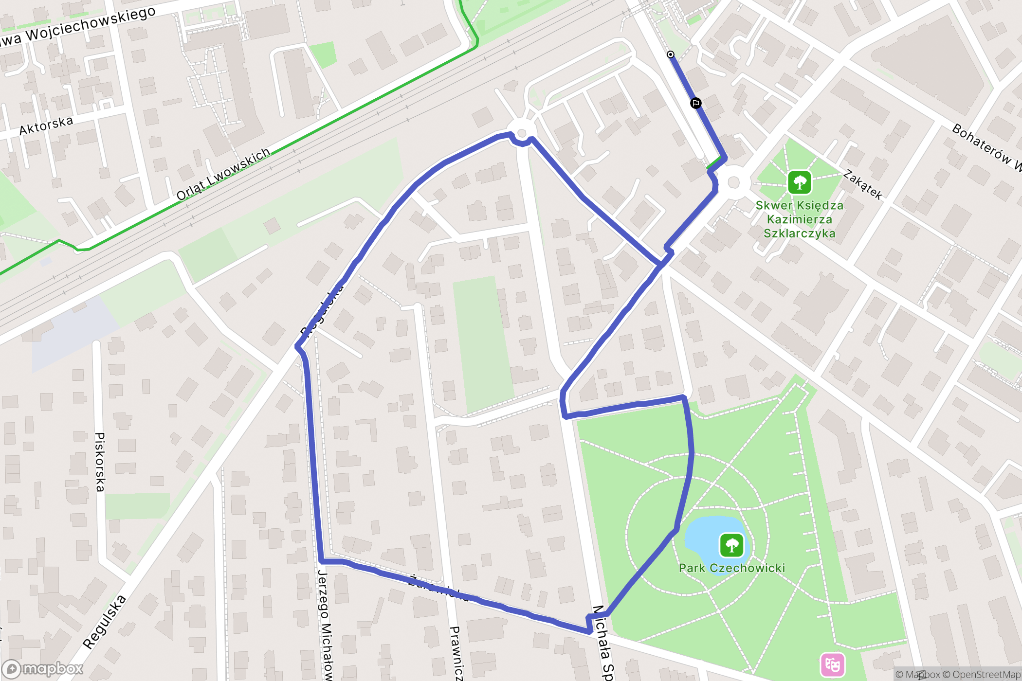 Warszawa: mapa trasy - Poland