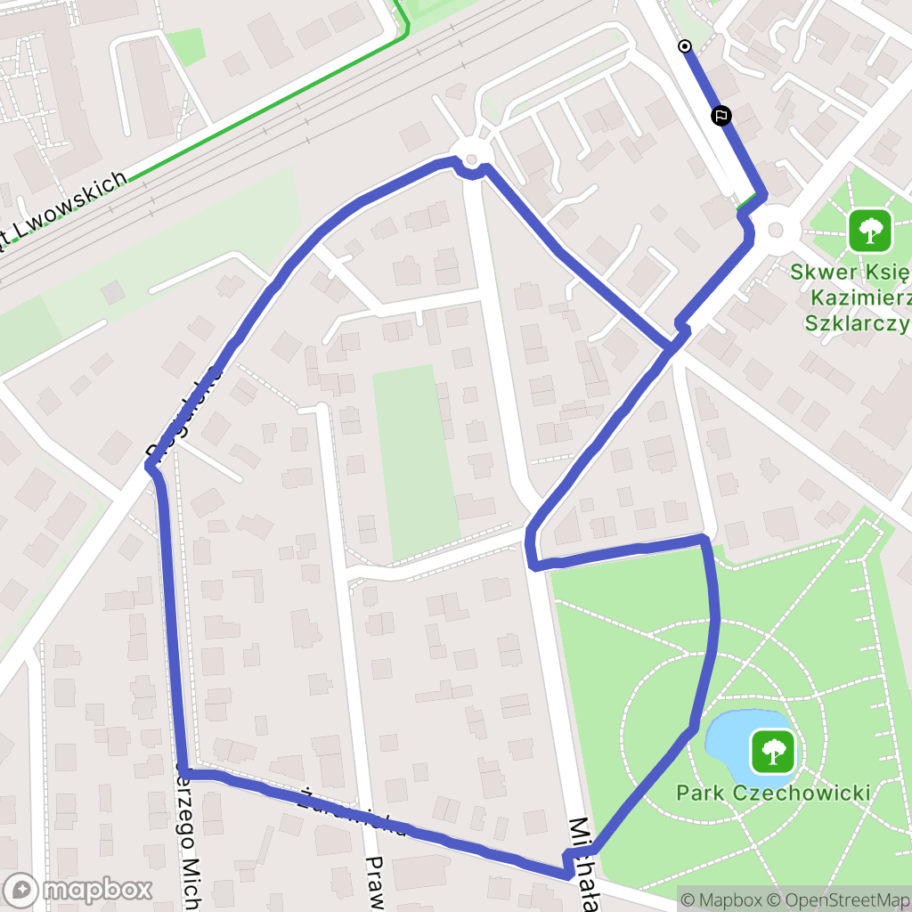 Warszawa: mapa trasy - Poland