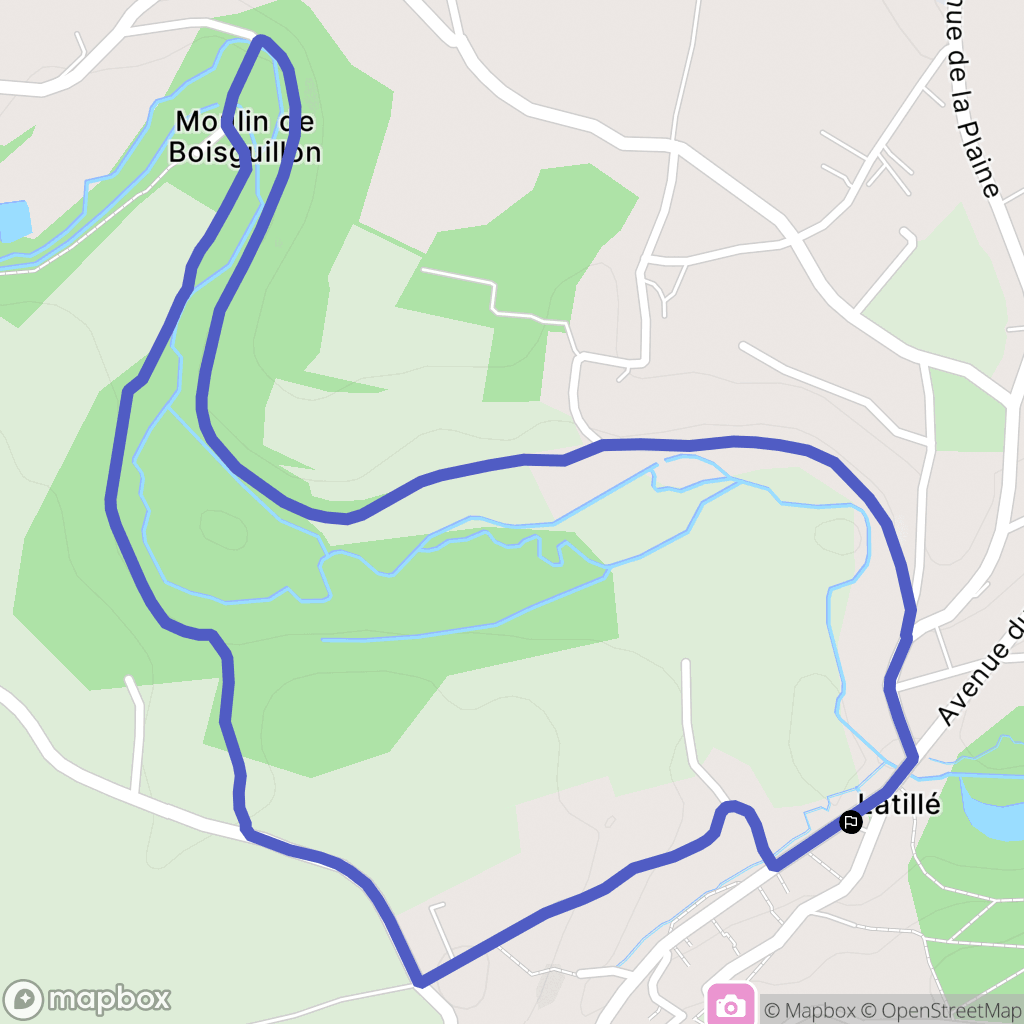 Latillé : carte du parcours de randonnée - France