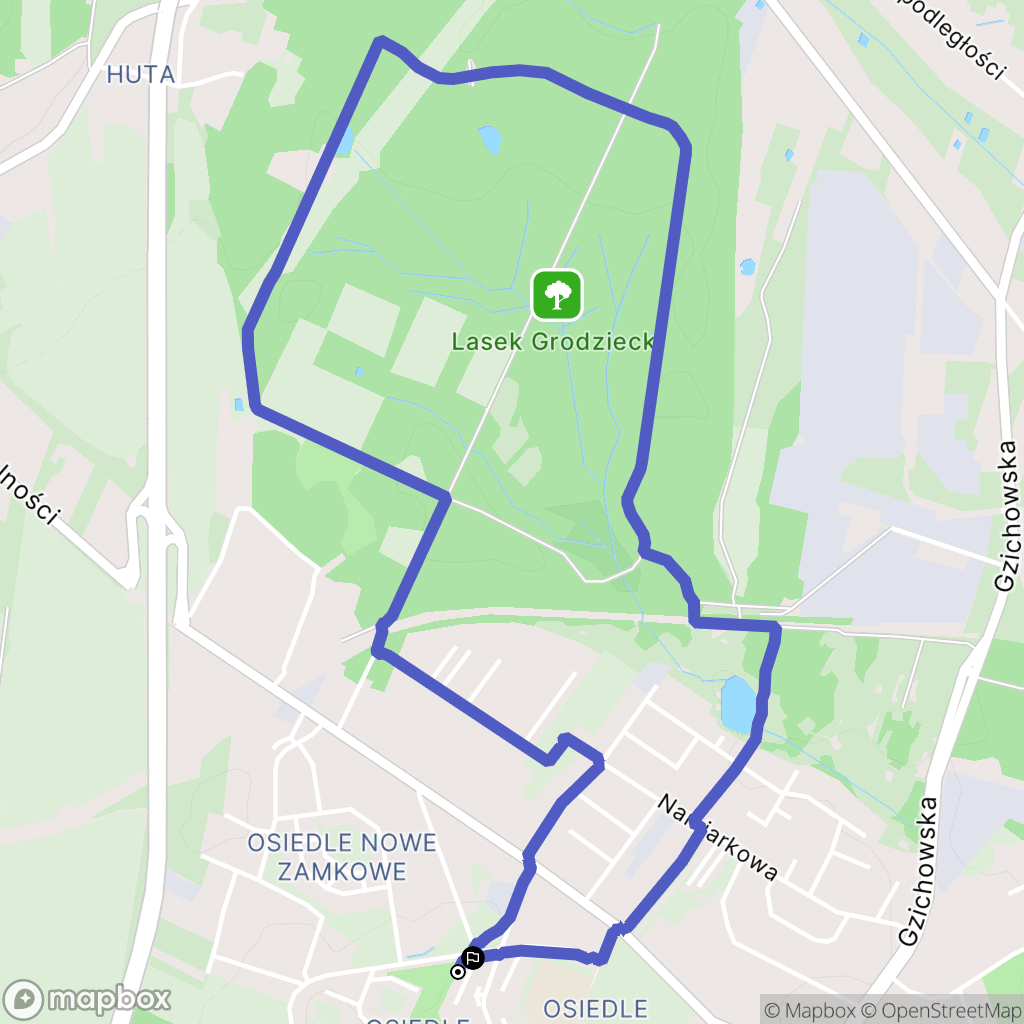 Będzin: mapa trasy - Poland
