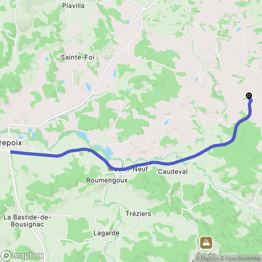 Escueillens-et-Saint-Just-de-Bélengard : carte du parcours de randonnée - France