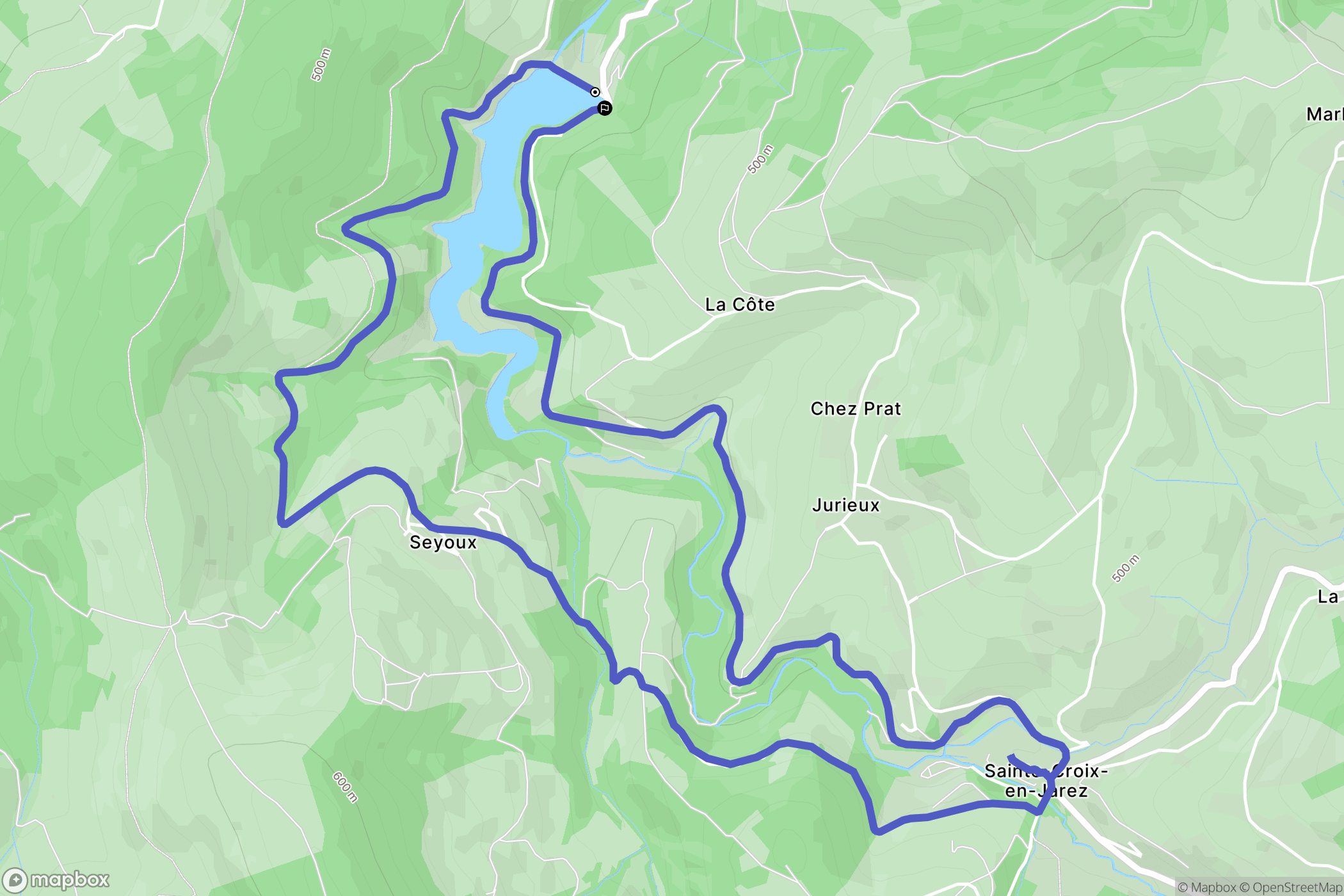 Chateauneuf : carte du parcours de randonnée - France