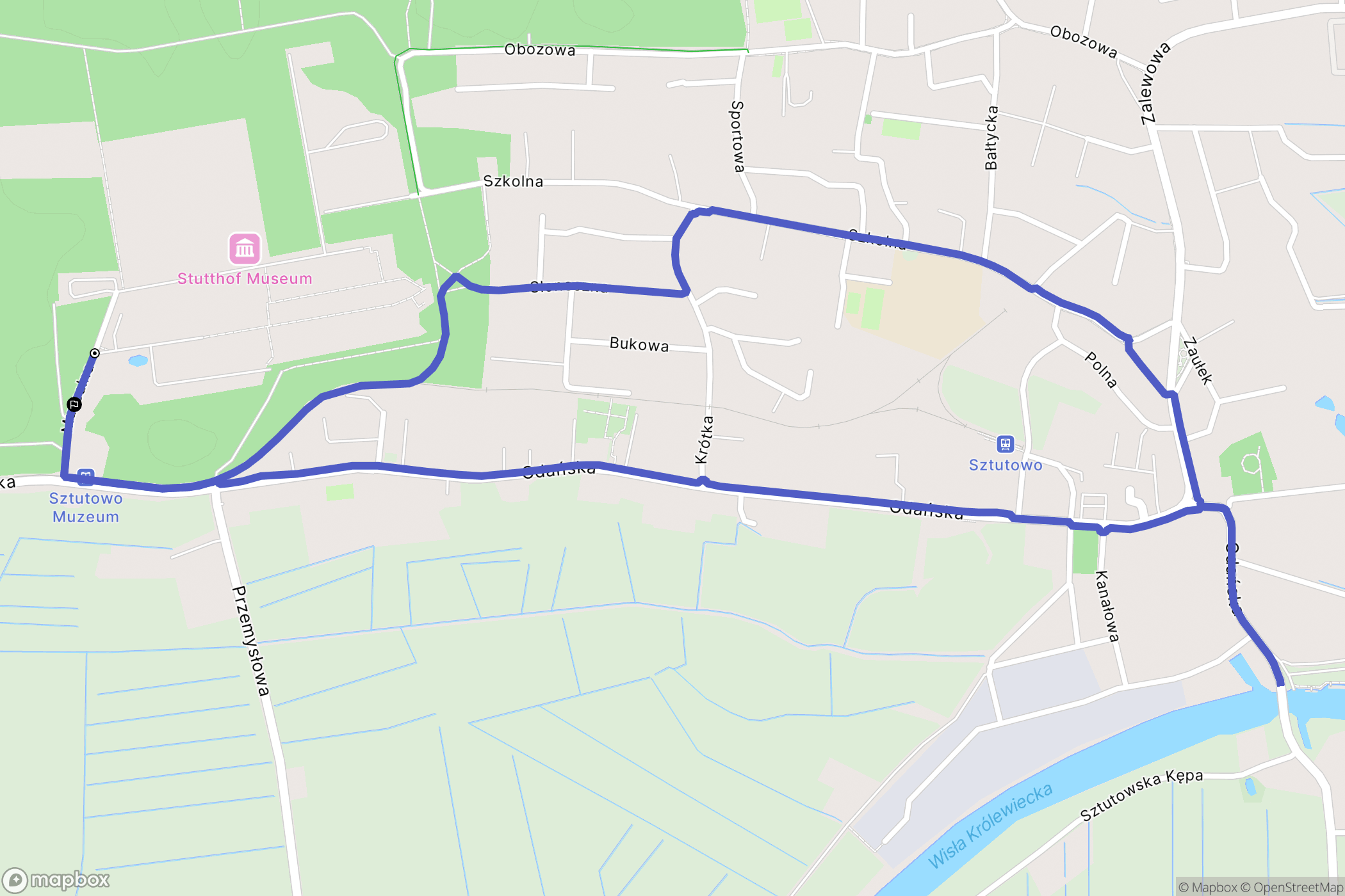 Sztutowo: mapa trasy - Poland