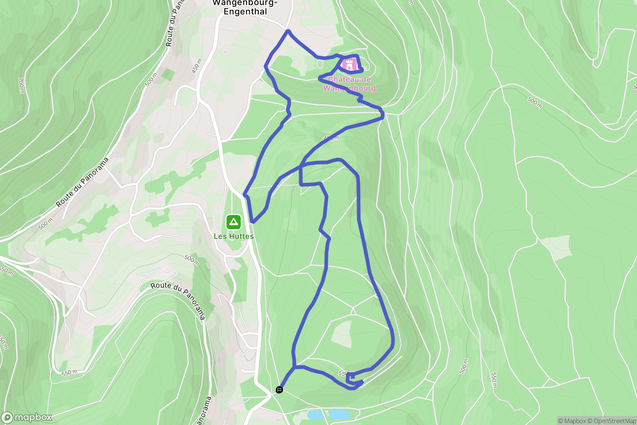 Wangenbourg-Engenthal : carte du parcours de randonnée - France
