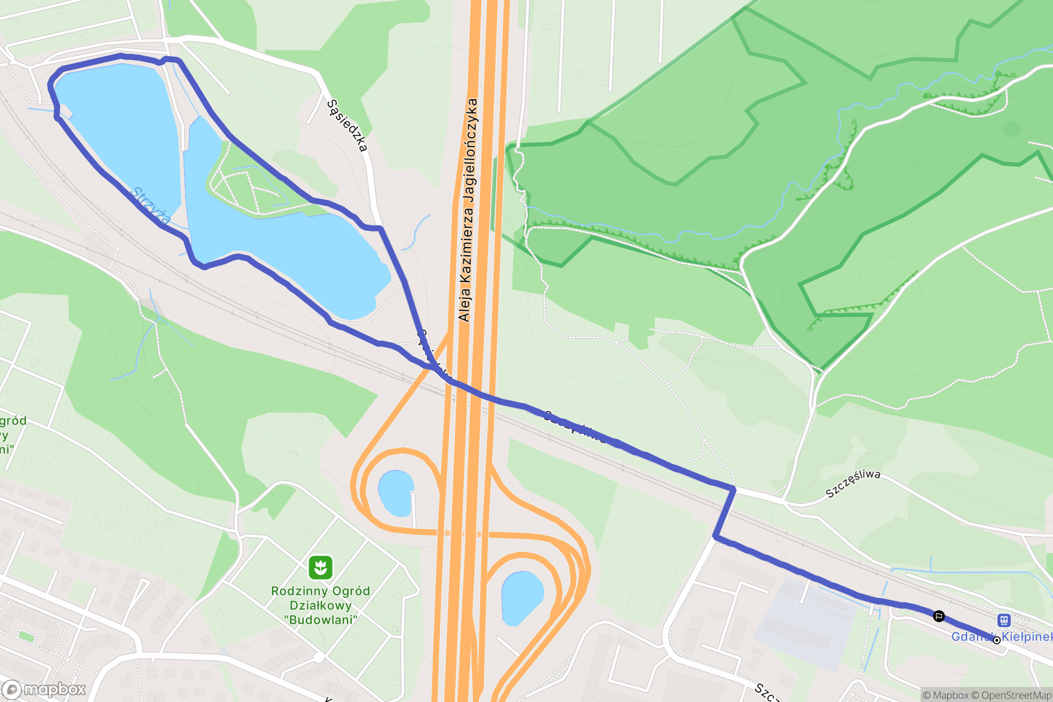 Gdańsk: mapa trasy - Poland