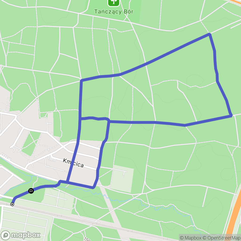 Zielona Góra: mapa trasy - Poland
