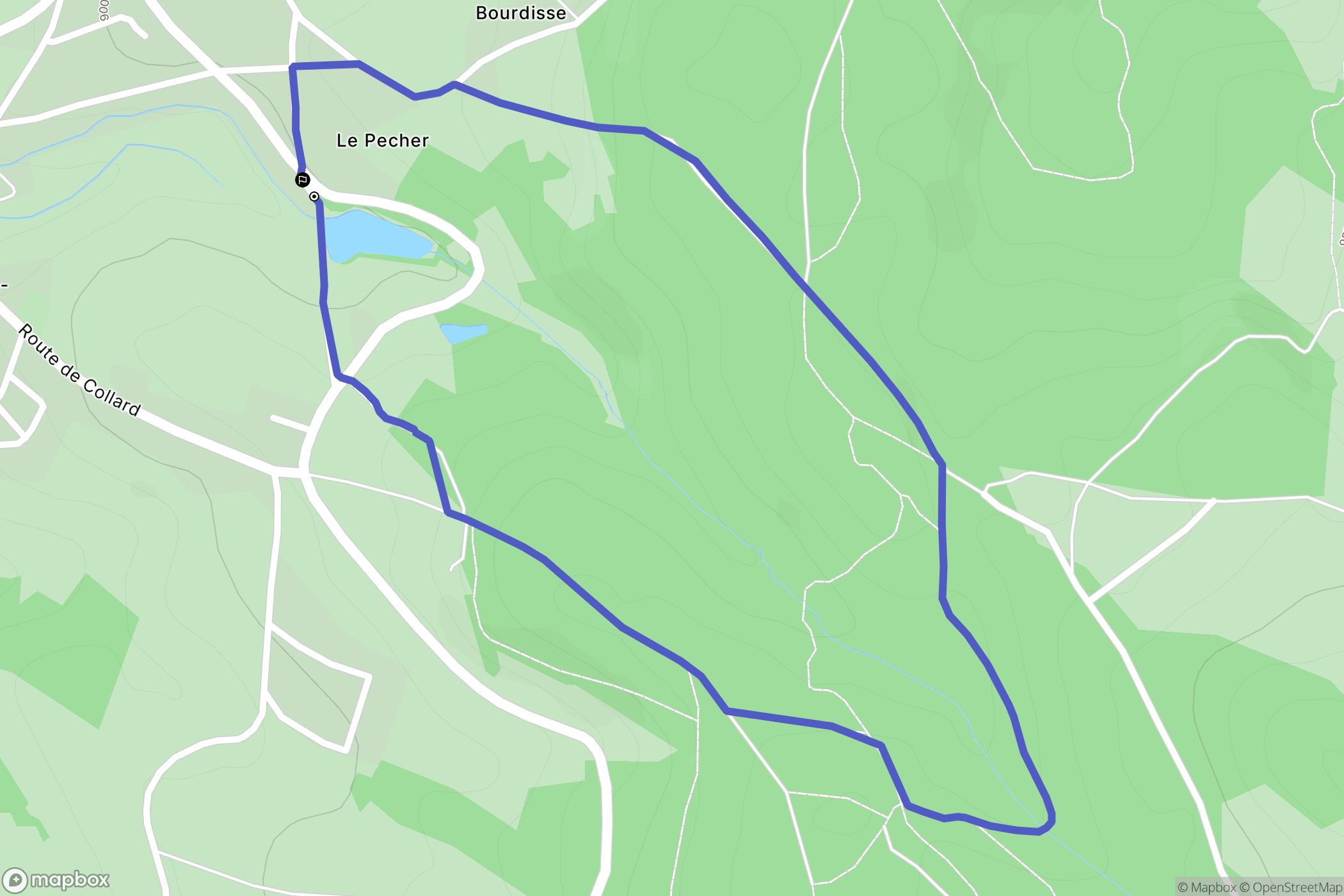 Saint-Romain-les-Atheux : carte du parcours de randonnée - France