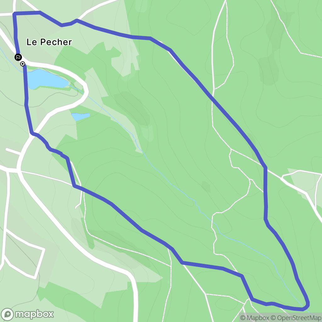 Saint-Romain-les-Atheux : carte du parcours de randonnée - France