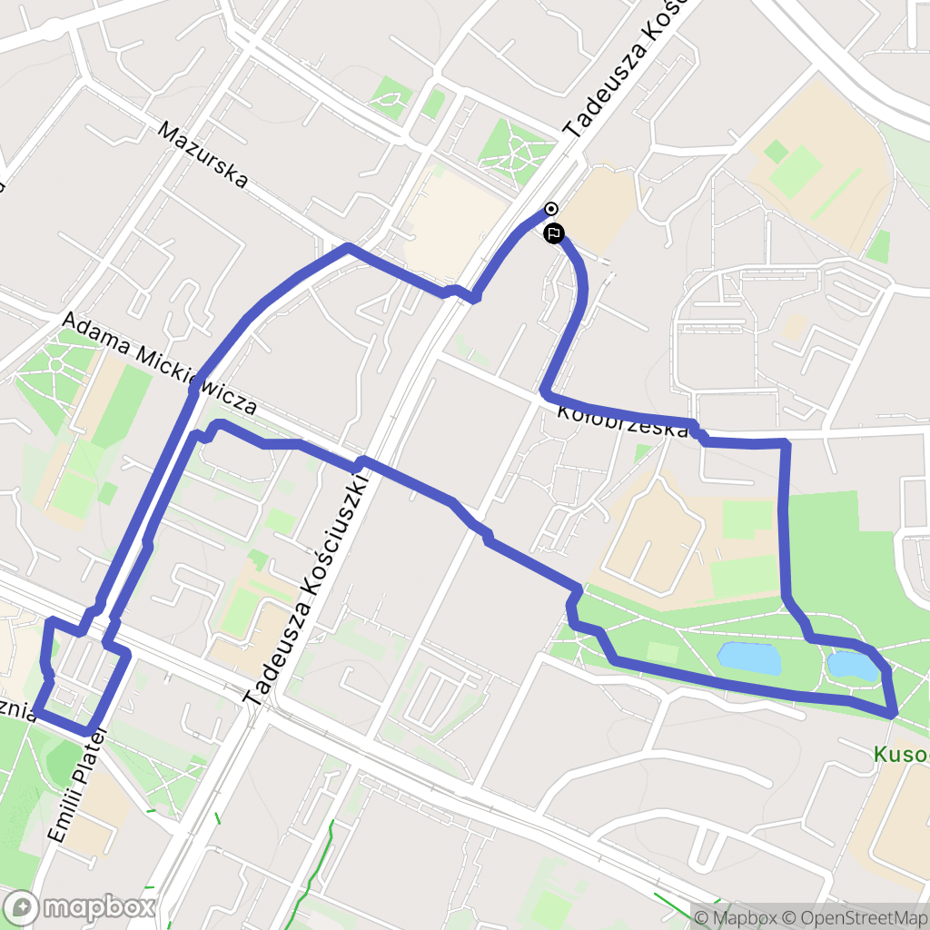 Olsztyn: mapa trasy - Poland