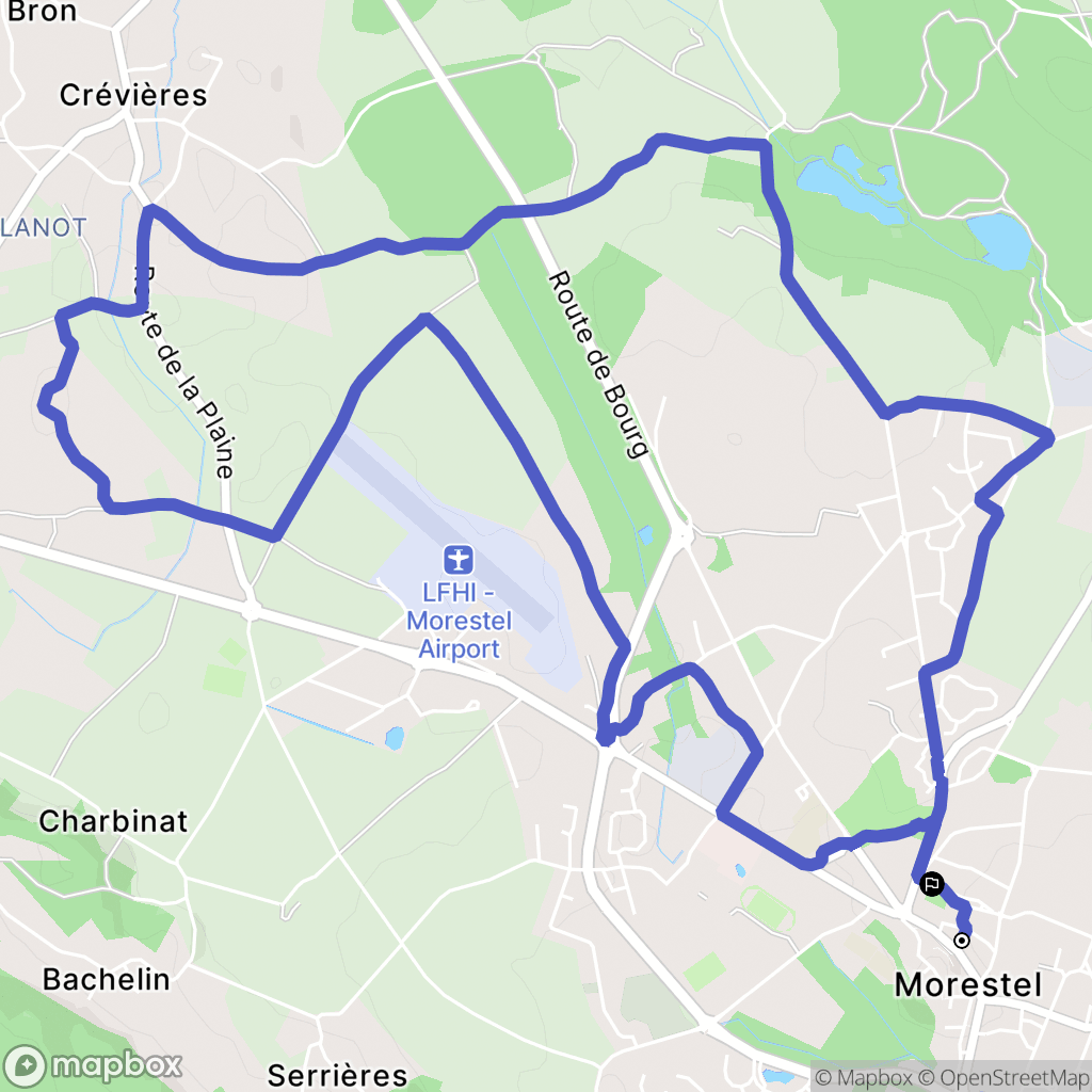 Morestel : carte du parcours de randonnée - France
