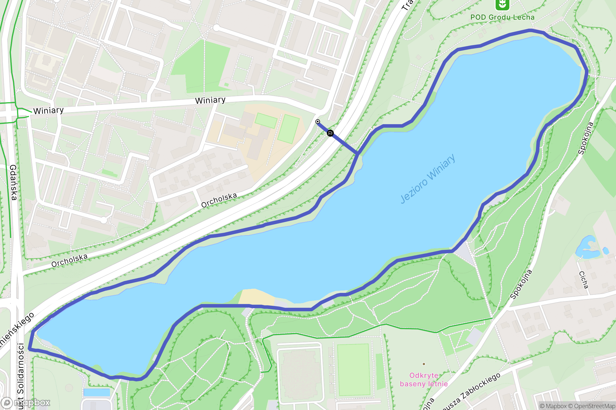 Gniezno: mapa trasy - Poland