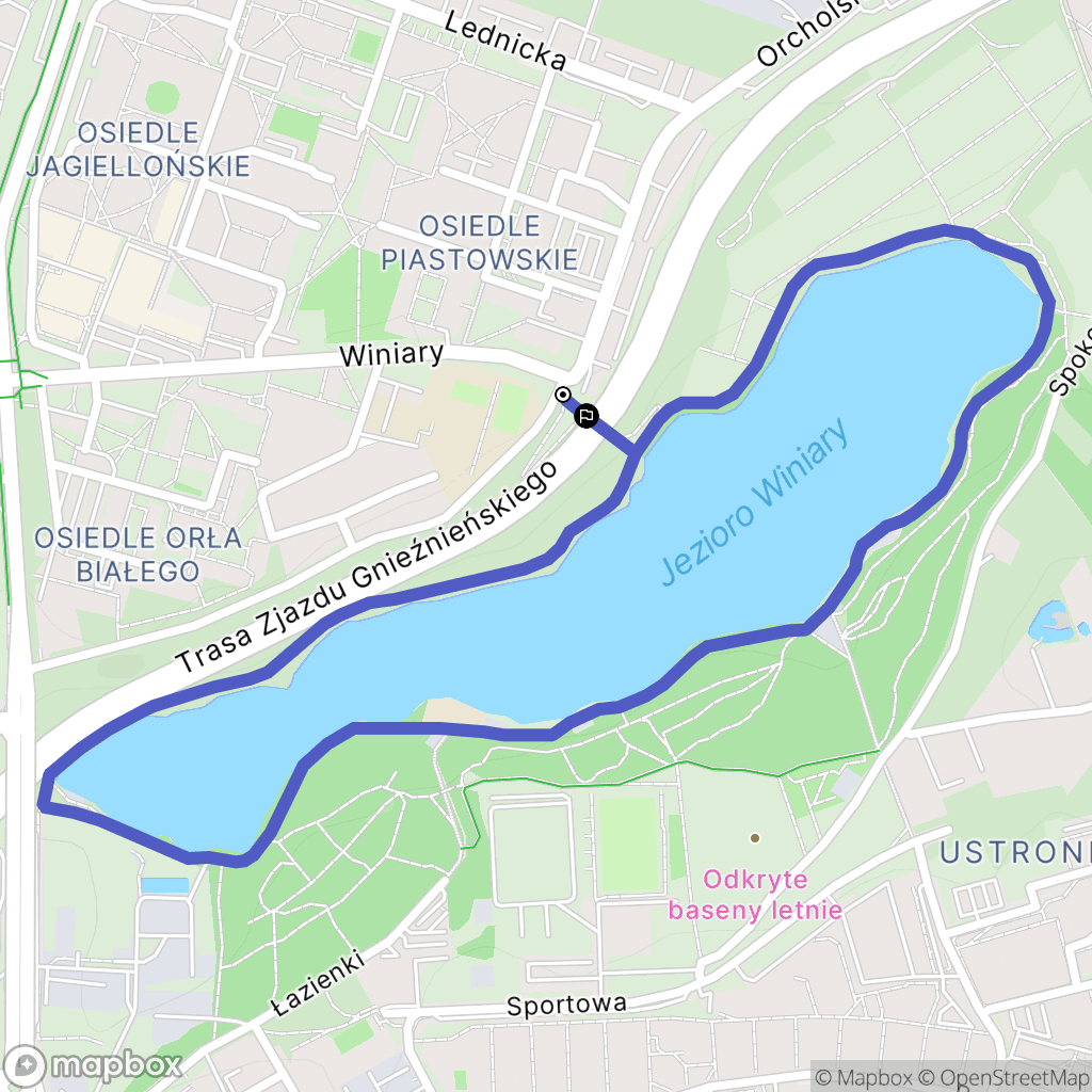 Gniezno: mapa trasy - Poland