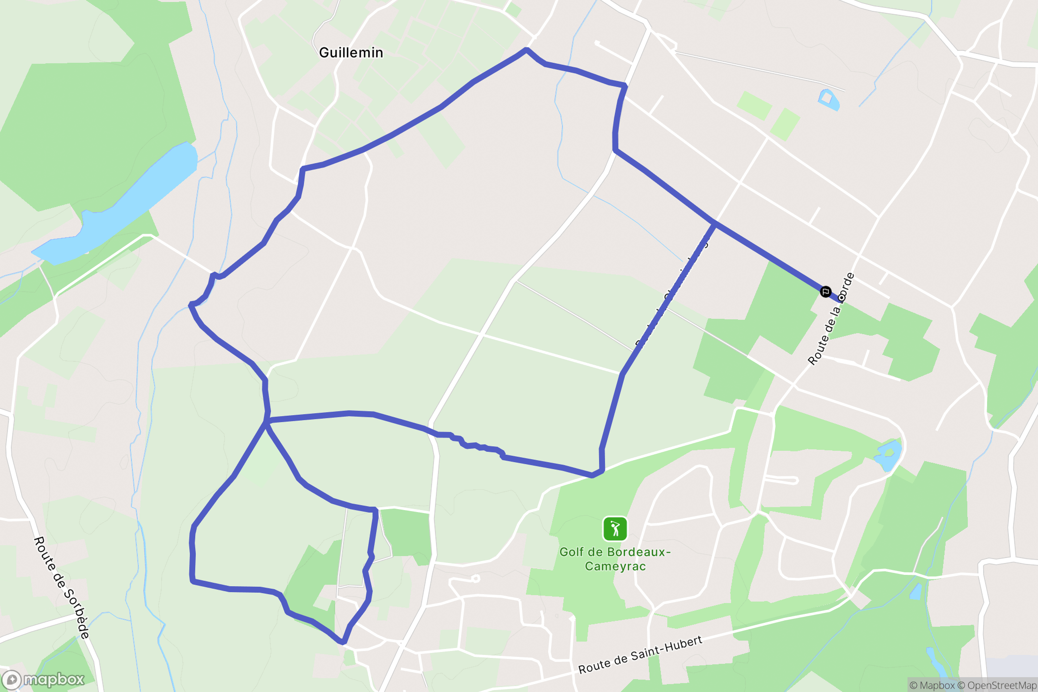 Saint-Sulpice-et-Cameyrac : carte du parcours de randonnée - France