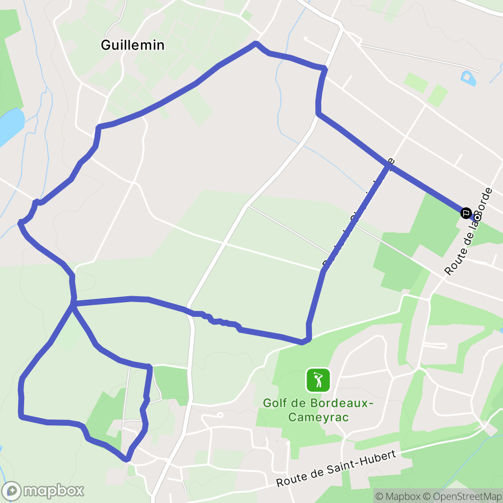 Saint-Sulpice-et-Cameyrac : carte du parcours de randonnée - France