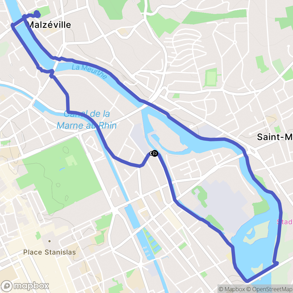 Nancy : carte du parcours de randonnée - France
