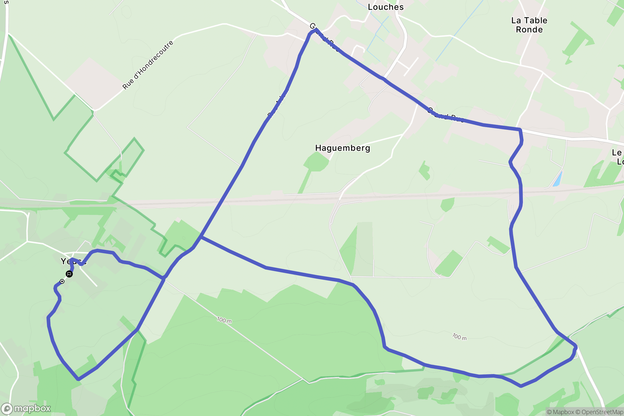 Landrethun-lès-Ardres : carte du parcours de randonnée - France