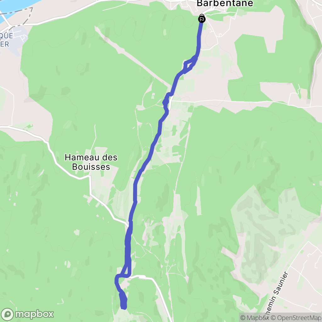 Barbentane : carte du parcours de randonnée - France