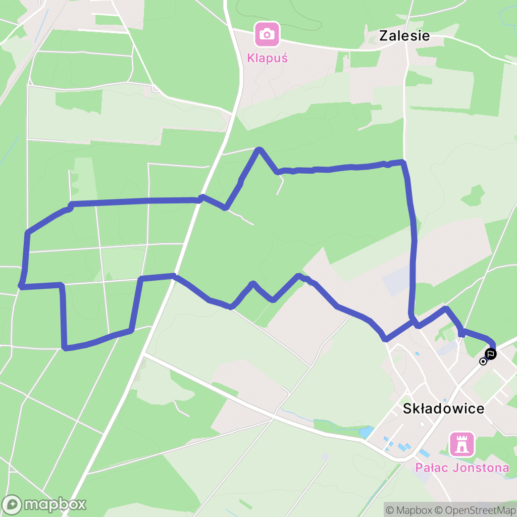 Składowice: mapa trasy - Poland