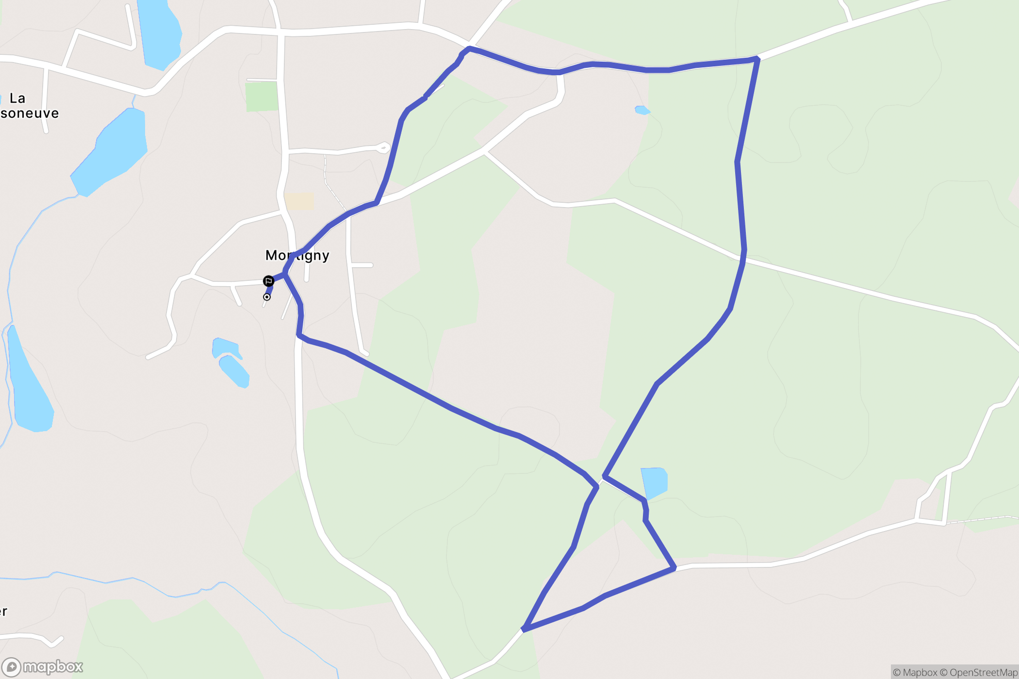 La Forêt-sur-Sèvre : carte du parcours de randonnée - France