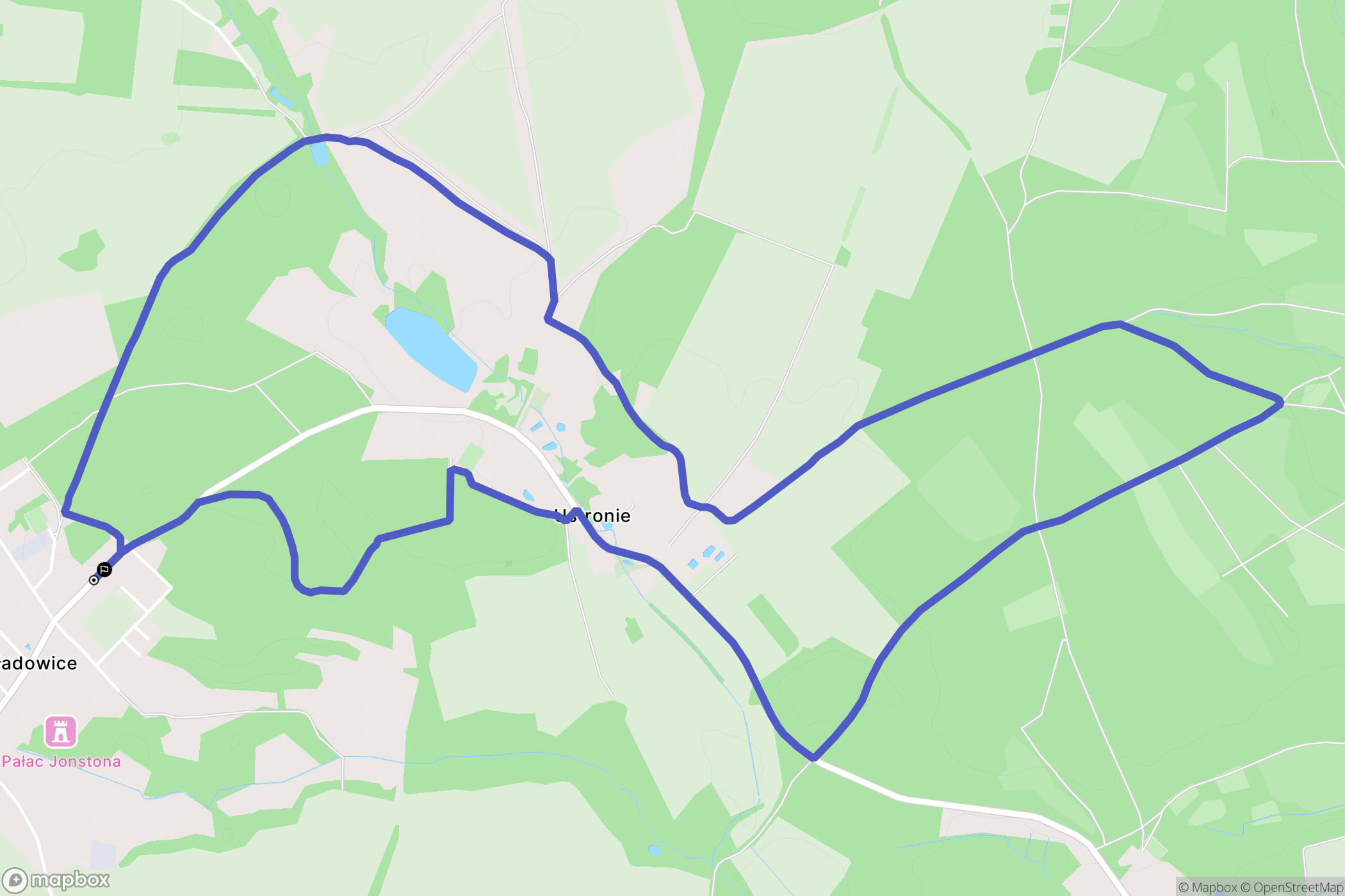 Składowice: mapa trasy - Poland