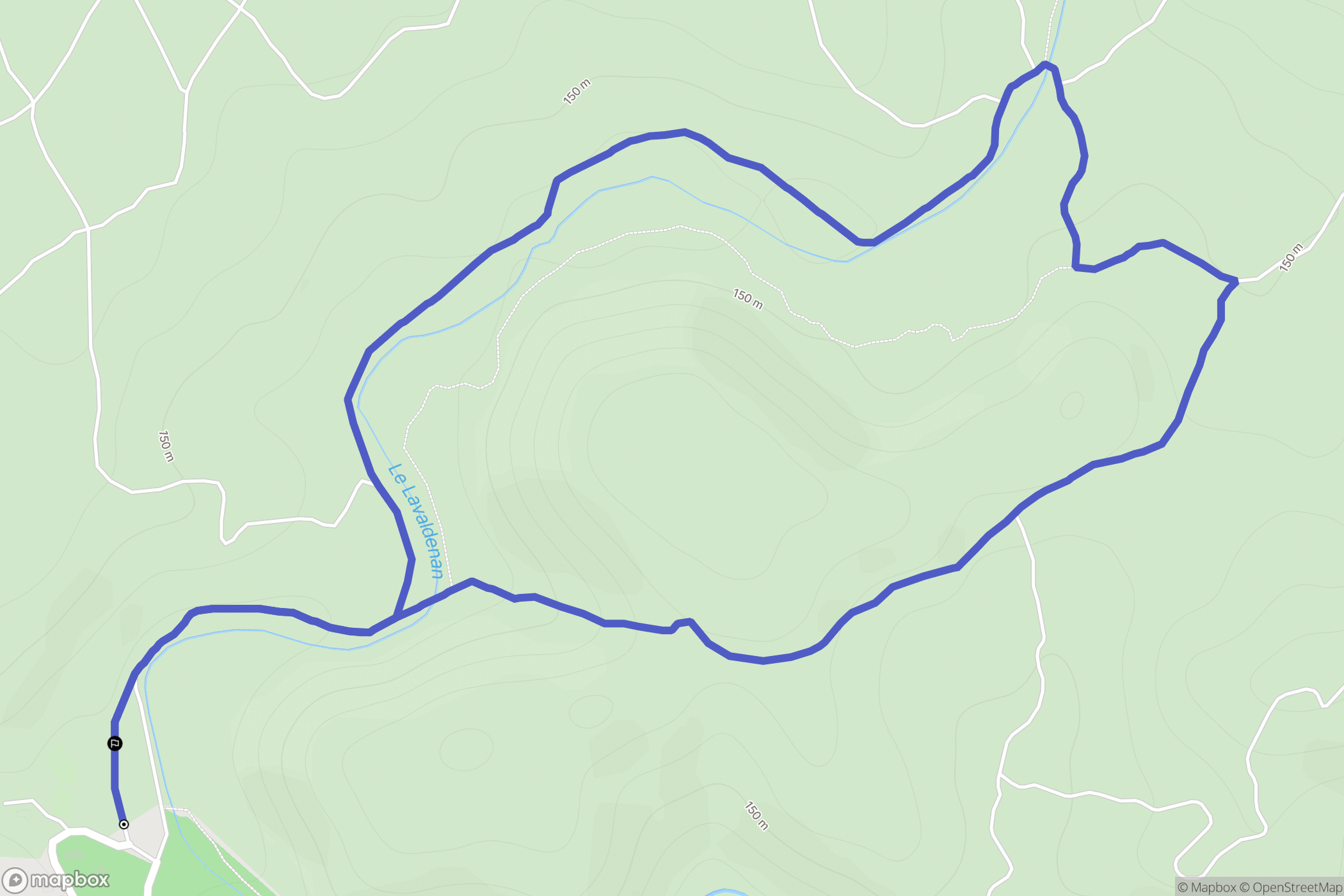 La Barben : carte du parcours de randonnée - France