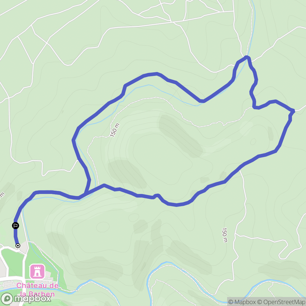 La Barben : carte du parcours de randonnée - France