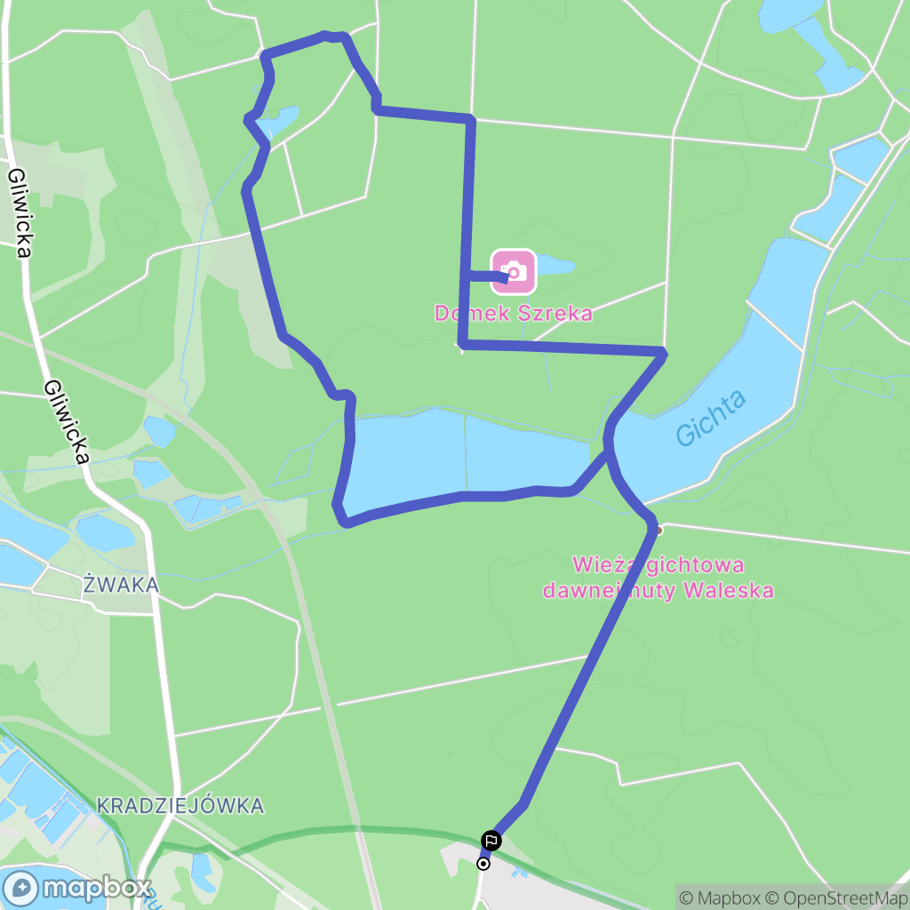 Żory: mapa trasy - Poland