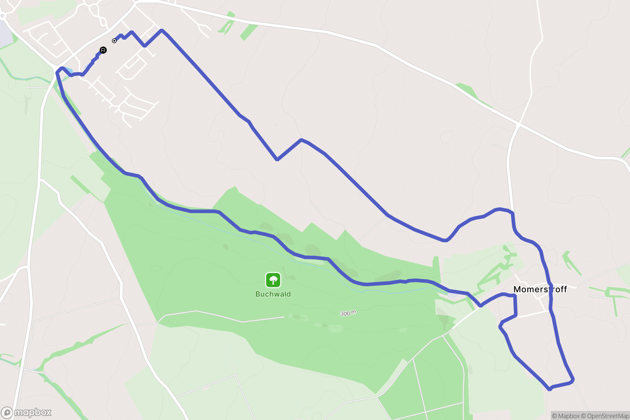 Boulay-Moselle : carte du parcours de randonnée - France