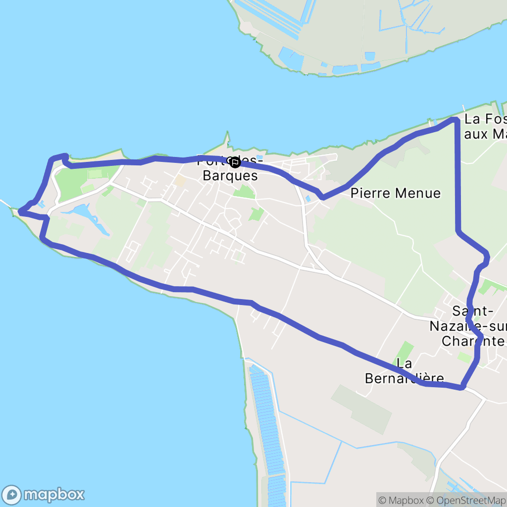 Port-des-Barques : carte du parcours de randonnée - France