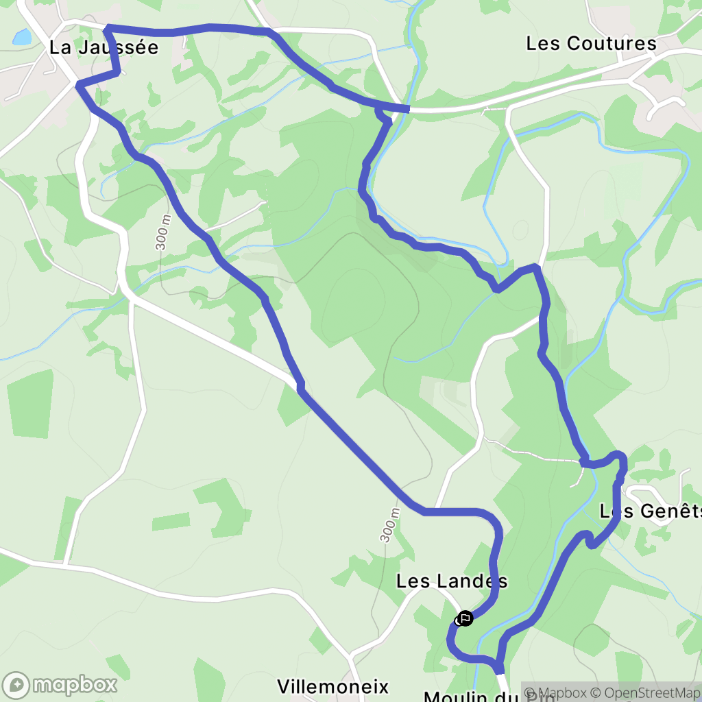 Lafat : carte du parcours de randonnée - France