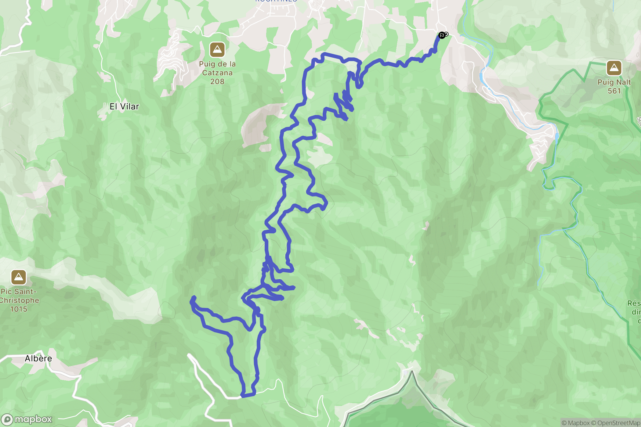 Sorède : carte du parcours de randonnée - France