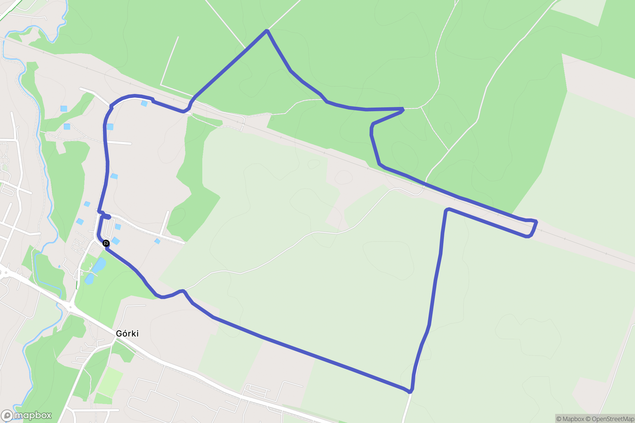 Górki: mapa trasy - Poland