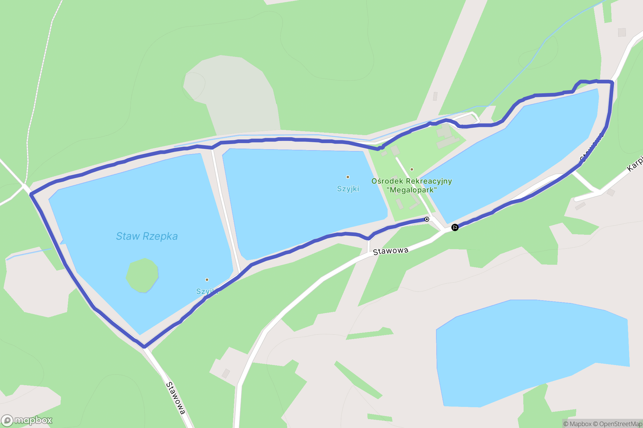 Libiąż: mapa trasy - Poland
