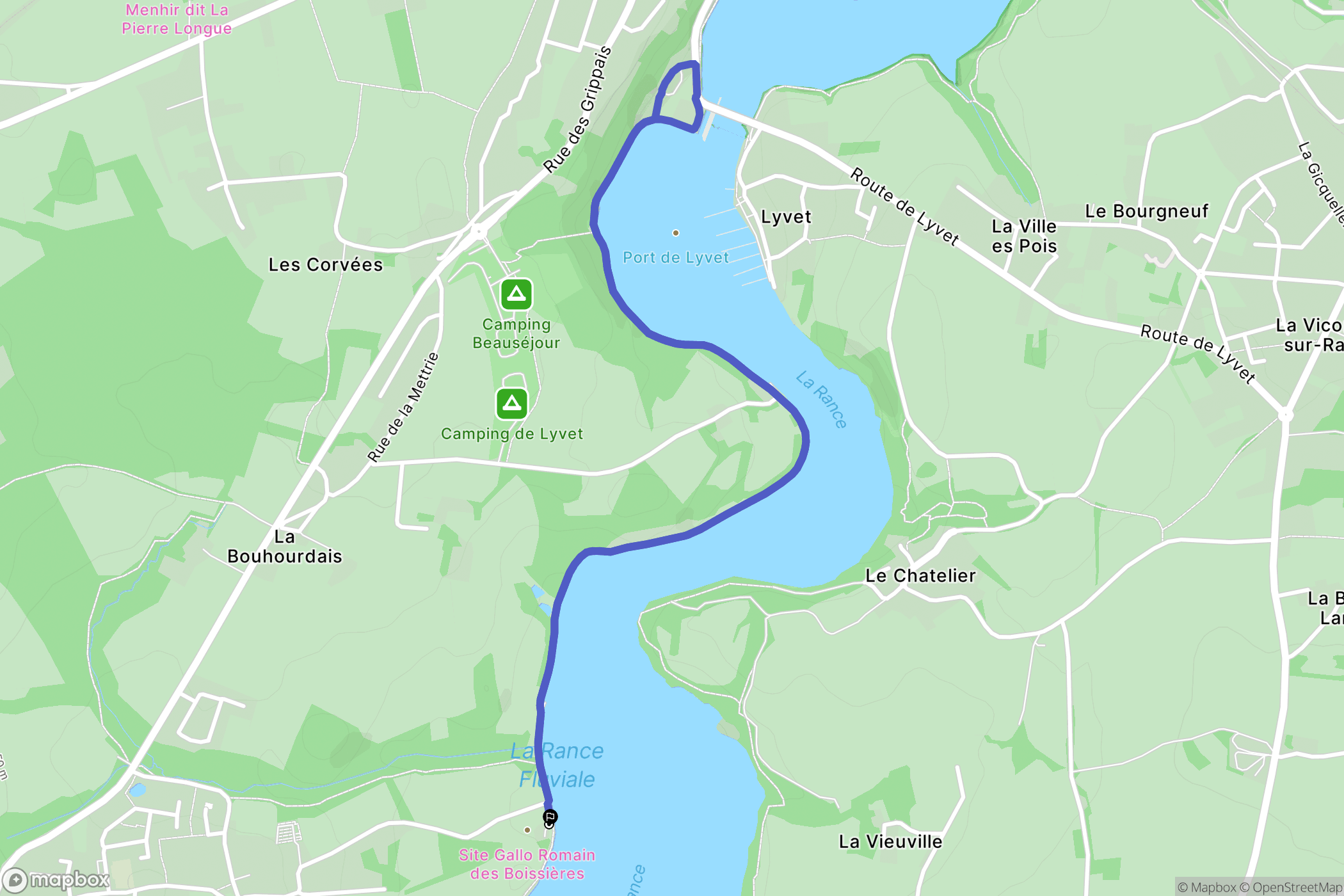 Taden : carte du parcours de randonnée - France