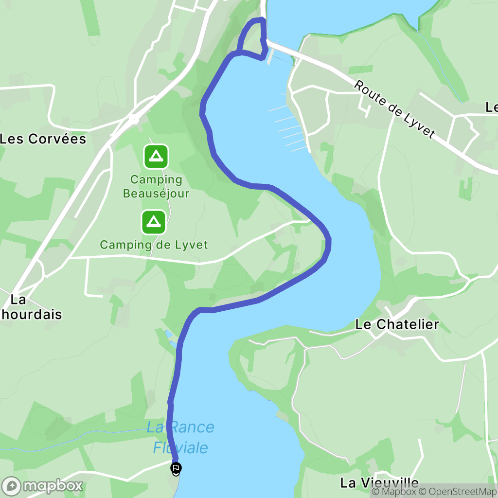Taden : carte du parcours de randonnée - France