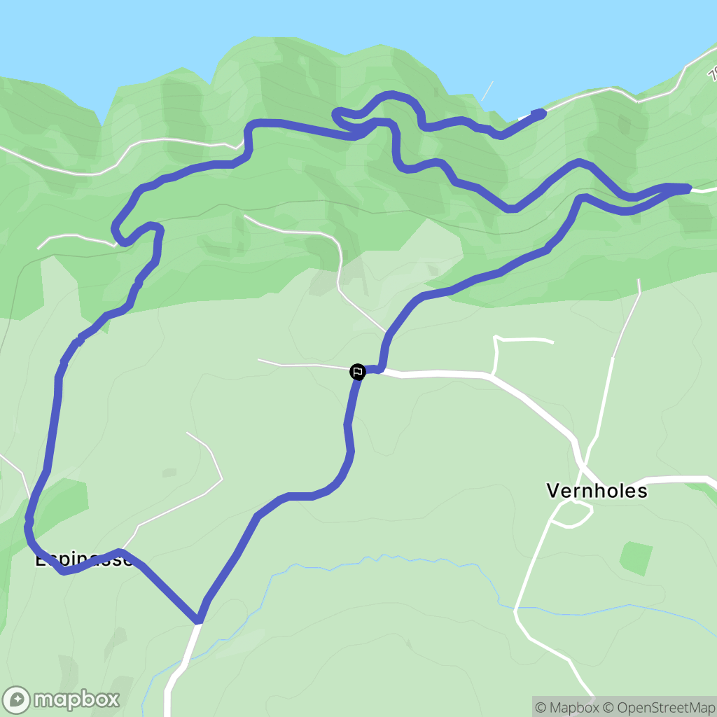 Argences-en-Aubrac : carte du parcours de randonnée - France