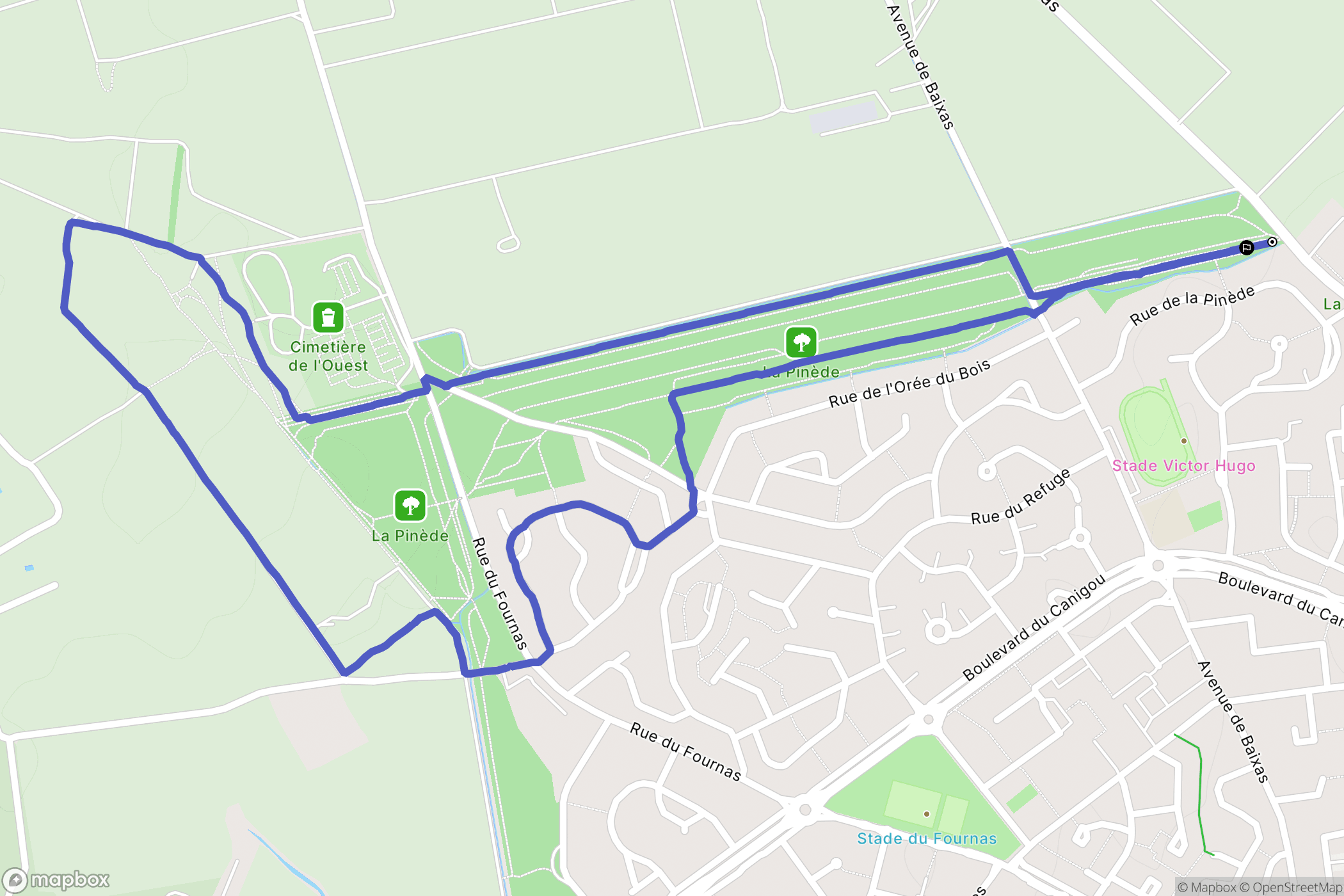 Saint-Estève : carte du parcours de randonnée - France