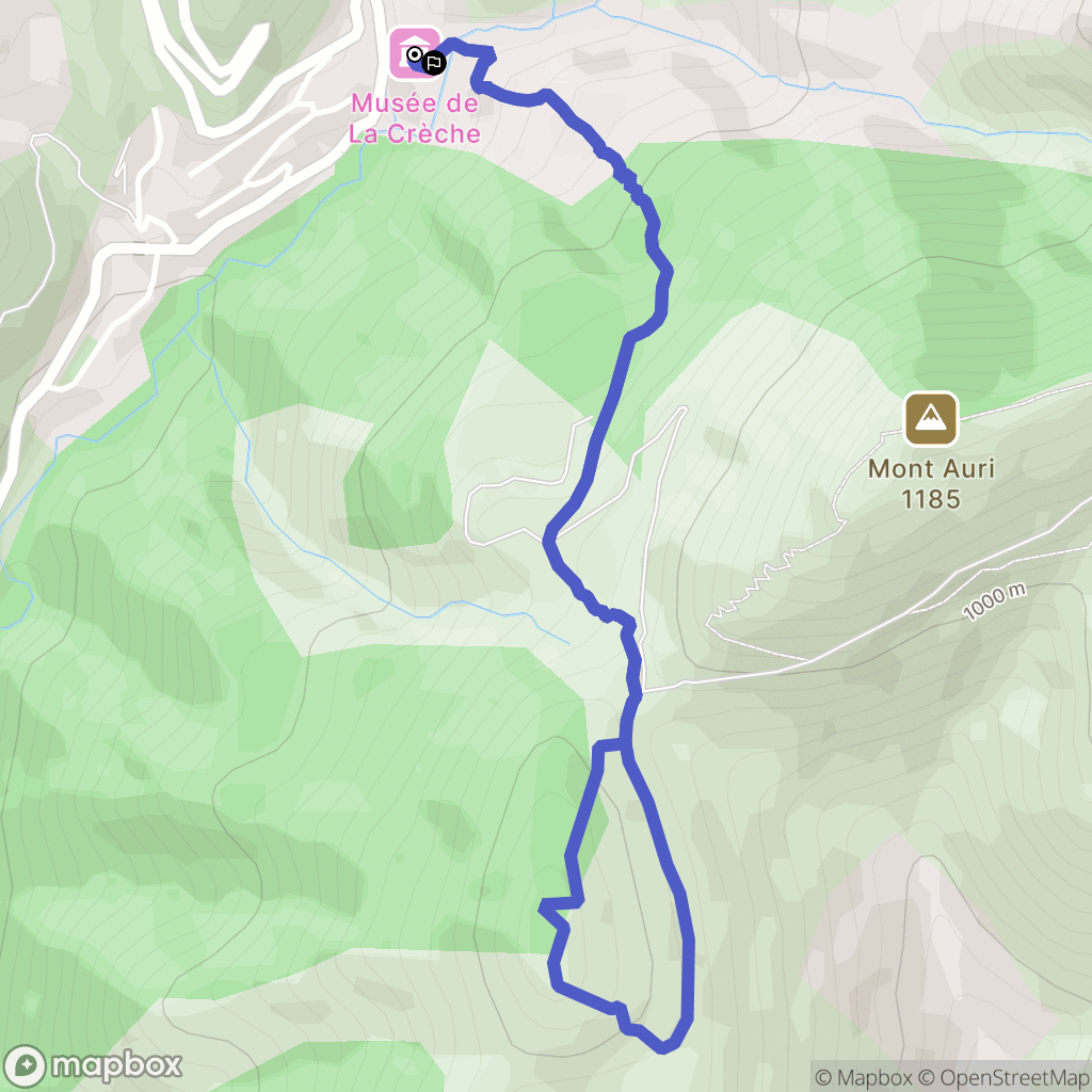 Lucéram : carte du parcours de randonnée - France