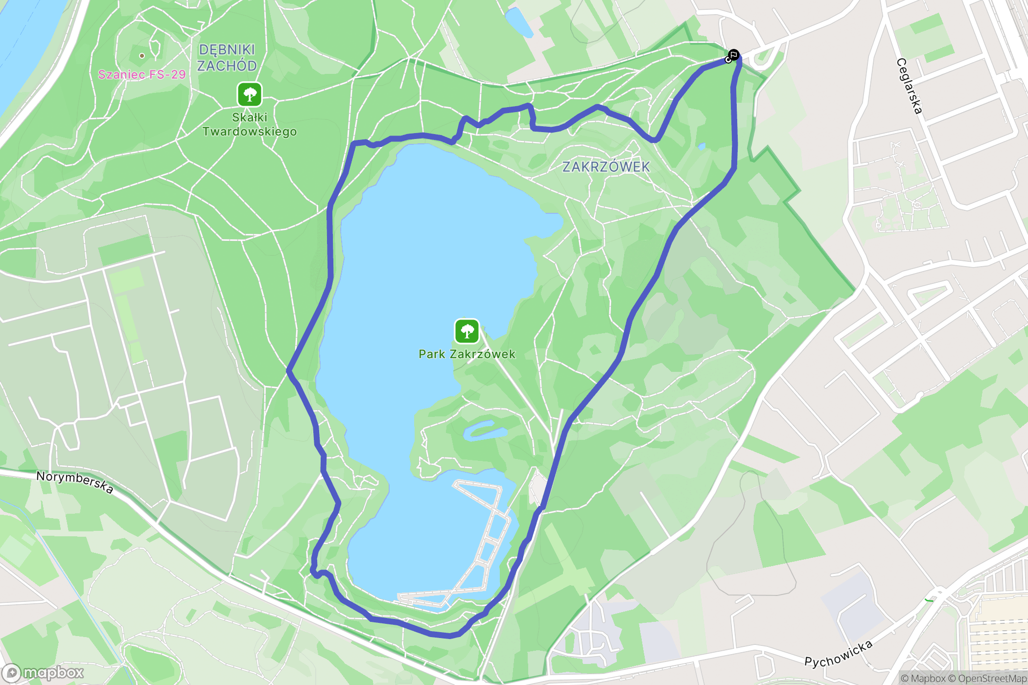 Kraków: mapa trasy - Poland